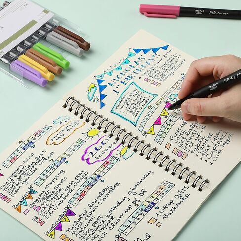 Mr. Pen- Felt Tip Pens, 8 Pack, 0.7mm Colorful Felt Pens, No Smear, Quick Dry in Saudi Arabia