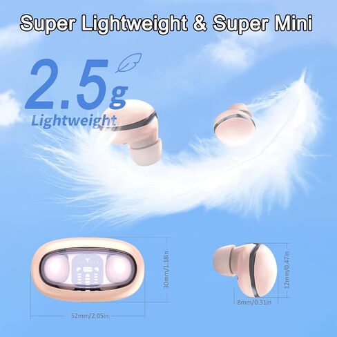 Small Ear Side Sleeper Earbuds, Mini Earbuds for Sleeping, Ear Buds to Sleep, Side Sleep Headphones with Fast Charging Case (Black) in Saudi Arabia