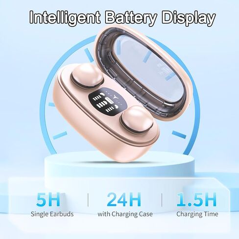 Small Ear Side Sleeper Earbuds, Mini Earbuds for Sleeping, Ear Buds to Sleep, Side Sleep Headphones with Fast Charging Case (Black) in Saudi Arabia