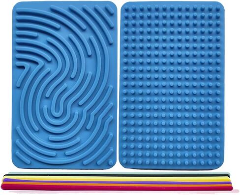 Sensory Activity Board, Reversible Design Children's Busy Board, Travel Activities for 3+ & Adult Children ADHD & Autism Quiet No Clutter Toy Gift with 10 Strings Atrovirens in Saudi Arabia