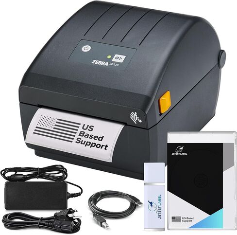 Zebra ZD220 النقل الحراري والحرارة المباشرة | 203 DPI | ZD22042-T01G00EZ | اتصال USB | القياسي ezpl | 4 في العرض | يتضمن برنامج مجموعة النفاثة in Saudi Arabia