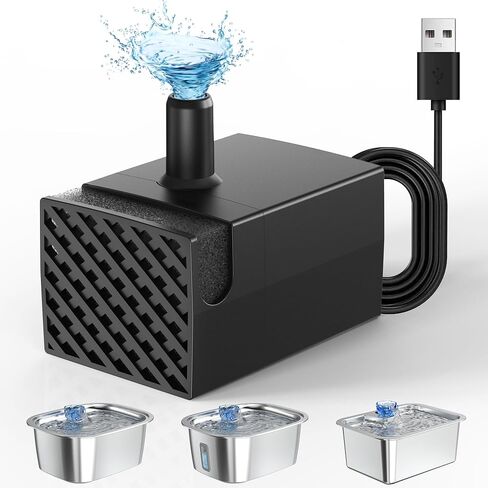 Lesotc 3 Galon Stainless Steel Dog Water Fountain for Large Dogs, Pet Water Fountain with 2 Filters, Automatic Dog Fountain Dog Water Bowl Dispenser Indoor, Quiet Pump, Dishwasher Safe in Saudi Arabia