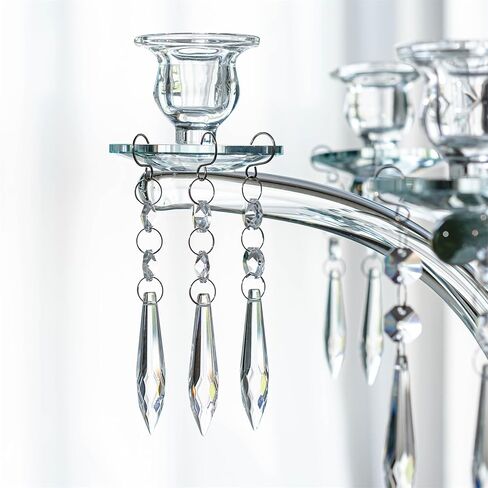 H&D 50pcs 38mm Crystal Icicle Pendant Chandelier Prisms Drops Lamp Candle Holders Curtain DIY Parts(Clear) in Kuwait