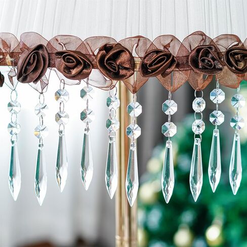 H&D 50pcs 38mm Crystal Icicle Pendant Chandelier Prisms Drops Lamp Candle Holders Curtain DIY Parts(Clear) in Kuwait