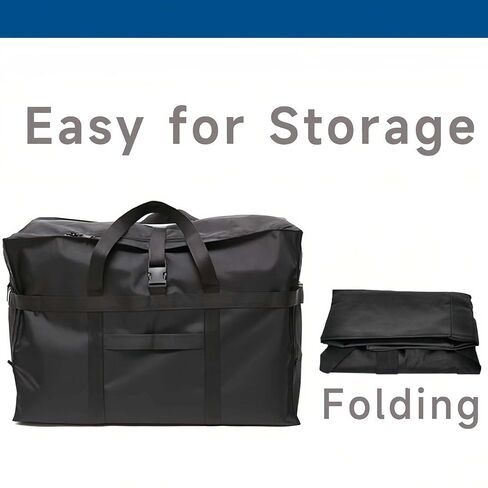 Large Duffel Bag, Waterproof Carry on Weekend Overnight Storage Bag over Luggage for Airline, Travel, Camping, Moving in Kuwait