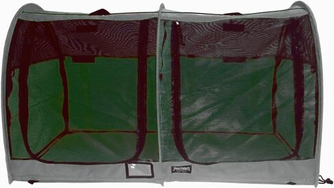 Sturdi pop-up kennel show learter carrier travel pet carrier للقطط والكلاب ، مقصورة مزدوجة | انقسام الأبواب ، دائمة الخضرة in Kuwait