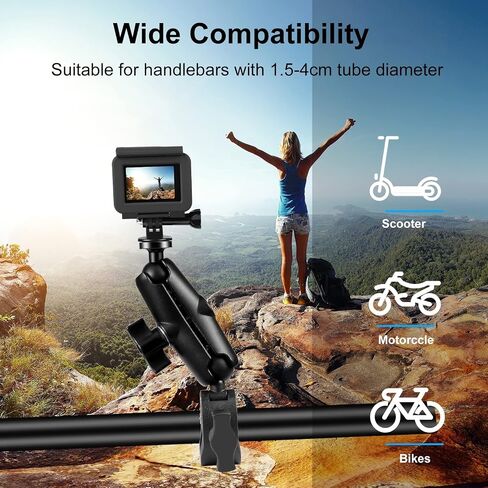 PULUZ Double Camera Clamp Mount Dual-Heads Crab Clamp Super Clamp for Motorcycle Action Camera Handlebar for Light Stand, Photography Reflector, Cross Bars, Umbrella, Pole Stick Shoot Accessories in Saudi Arabia