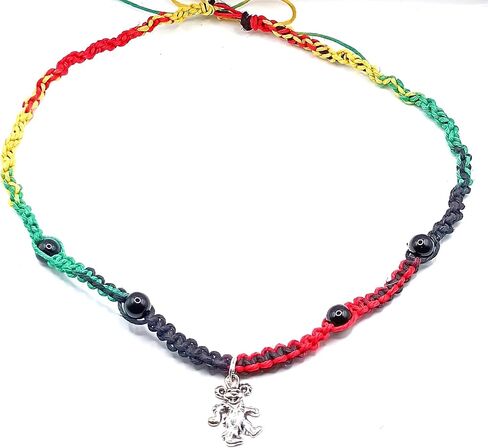 Bear Charm Necklace for Women Men Teen Girls Handmade Beach Hemp Jewelry in Saudi Arabia