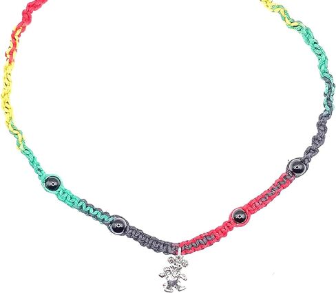 Bear Charm Necklace for Women Men Teen Girls Handmade Beach Hemp Jewelry in Saudi Arabia
