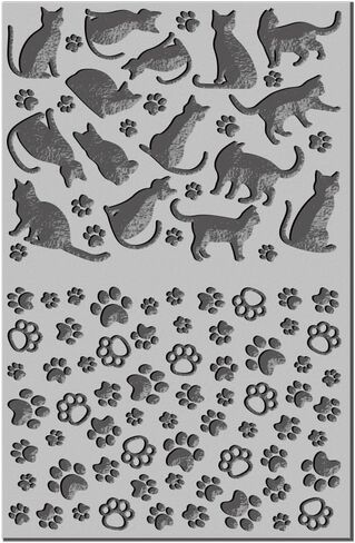 CHGCRAFT Cat Polymer Clay Texture Sheets Cat Paw Texture Stamp Sheets Clay Texture Mat Rubber Modeling Silhouette Pad Texture Sheets for Polymer Clay Jewelry and Clay Earrings Tools in Kuwait