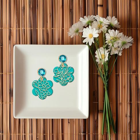 CHGCRAFT 4 Sheet Single Flower Clay Texture Mat Lily of The Valley Polymer Texture Sheets DIY Tools for Clay Pottery Earring Jewelry Making Stamp Engraving Machines, 3.9x2.6inch in Saudi Arabia