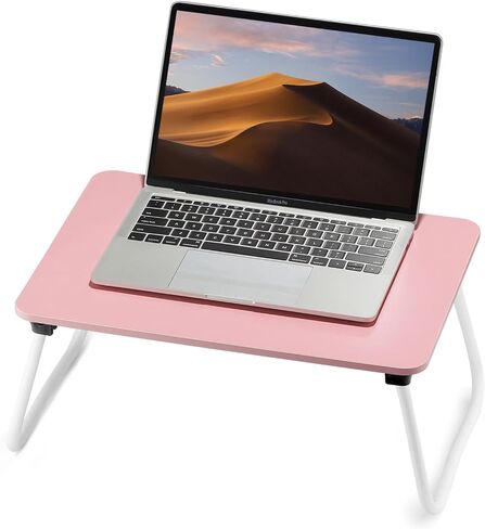 Foldable Lap Desk, Laptop Bed Desk, Portable Bed Table, Laptop Stand for Bed & Couch, Lightweight & Mini - Black in Kuwait