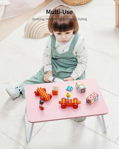 Foldable Lap Desk, Laptop Bed Desk, Portable Bed Table, Laptop Stand for Bed & Couch, Lightweight & Mini - Black in Kuwait