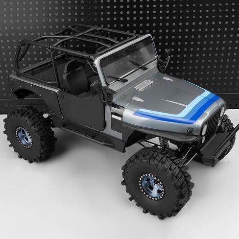 RC 1.9 Inch Beadlock Wheels Rims 4Pcs for TRX4 SCX10 Upgrade 1/10 RC Crawler, Titanium&Black in Saudi Arabia