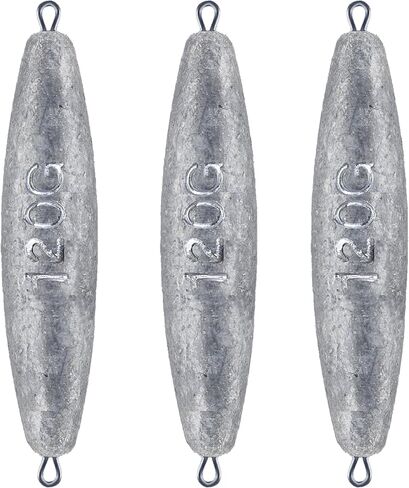 Trolling Weights Inline Fishing Weights Sinkers Double Ringed Weights for Saltwater Freshwater Fishing Get Lures Deeper 1oz to 5oz in Saudi Arabia