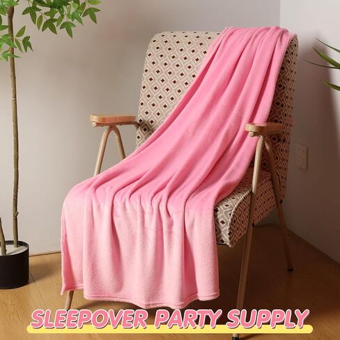 18 Pcs Kids Sleepover Party Supplies Set for Girls Fleece Soft Blankets Fluffy Heart Throw Pillow Plush Sleep Eye Mask for Spa Camping Birthday Favors(Light Pink) in Saudi Arabia