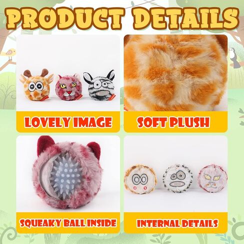 DKING 3PACK COMPACKY DOCK CALLS ، 2 In1 Funny Puppy Ball Toys ، Diardnist Dog Toy للكلاب الصغيرة المتوسطة (كرة المحيط) in Kuwait