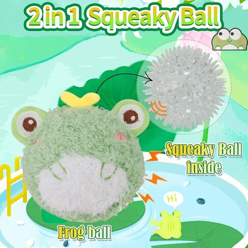 DKING 3Pack Squeaky Dog Balls,2 in1 Funny Puppy Ball Toys,Birthday Dog Toy for Small Medium Dogs (Farm Ball) in Kuwait