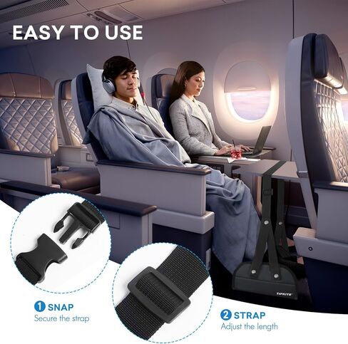 Airplane Footrest with Comfortable No Clashing Base, Portable Travel Foot Rest Made with Premium Memory Foam, Airplane Travel Accessories to Reduce Swelling and Soreness, Gifts for Travelers in Saudi Arabia