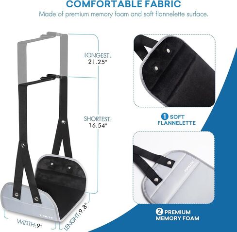 مسند للأقدام مع قاعدة مريحة بدون اشتباك ، راحة سفر محمولة مصنوعة من رغوة الذاكرة المتميزة ، وملحقات السفر للطائرات لتقليل التورم والألم ، والهدايا للمسافرين in Kuwait