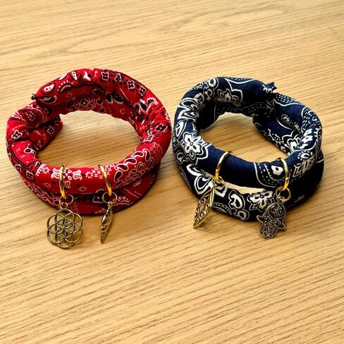2 pcs Handmade Spiral Lock Hair Tie Bendable Loc Tie Dreadlock Accessory Hair Bands Embedded Ponytail Holders Dreadlock Hair Tie Spiral for Women and Men Thick Curly Hair (Blue & Pink Pattern) in Saudi Arabia