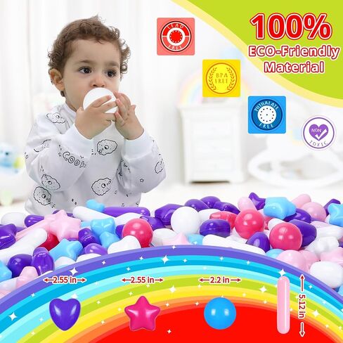كرات حفرة الكرة في Starbolo للأطفال الصغار - كرات الكرة الملونة سحق كرات ألعاب بلاستيكية للألوان للأطفال الصغار حفر كرة الأطفال ، خيمة لعب الحفرة ، بركة الأطفال. in Kuwait