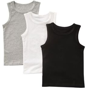 Toddler Baby Boys Cotton Sleeveless Tank Top Cartoon Dinosau Undershirts Kids 18 Months- 8Years 3-Pack