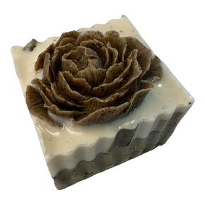 exfoliating handmade natural soap, anti acne, coffee, cinnamon & coconut soap