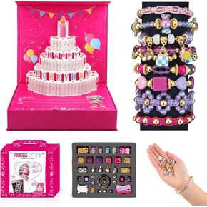 RC Tech Charm Bracelet Make Make ، Jewelry Making Supplies Beads Girl Birthday Gift Box Box Diy Procelets Friends For Girl Jewelry Birthday Gift Kids Age 4-12 Olds