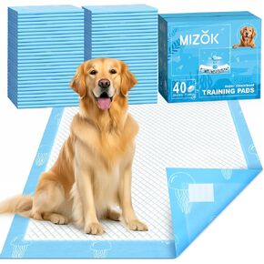 Mizok 36x36in Dog Pee Pads Jumbo يمكن التخلص من وسادات تدريب الكلاب القابلة للتصرف فائقة الامتصاص حتى 11 كوبًا من وسادات الكلاب البحرية المعطرة بالروحان مع نمط قناديل البحر ، وسرعان ما تكون جافة ومقاومة للتسرب (30 تهمة)