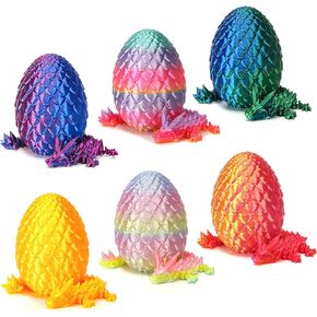 4 PCS MINI 3D Dragon Dragon Eggs مع Dragon Crystal Dragon Inside ، Heast Egg Fillers Easter Gifts for Chrismas ، وذلك بفضل إعطاء عيد الحب ، عيد الفصح ، Bithday (بدون سلسلة مفاتيح)