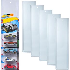 5 Pcs Diecast Display Case for Hot-Wheels Match-Box,Toy Car Storage Organizer,Compatible with Hot-Wheels Match-Box Packaged Cars,Packaged Cars Display Wall Mount (5pcs)