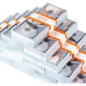 300 Pcs Movie Prop Money, Prop Money 100 Dollar Bills Realistic, Play Money Full Print 2 Sided Looks Real for Movies, Videos, Teaching and Birthday Party