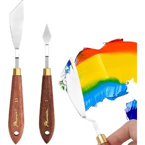 5 Pieces Painting Knives Stainless Steel Spatula Palette Knife Oil Painting Accessories Color Mixing Set for Oil, Canvas, Acrylic Painting-Lightwish