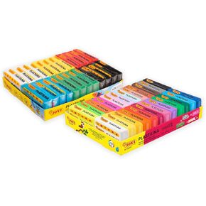 Jovi - Plastilina 2 Packs of Reusable and Non-Drying Modeling Clay, 24 1.75oz. Bars Each Pack, Total of 48 Bars, 100% Vegetable-Based, Gluten-Free, Non-Toxic, Great for Home and School