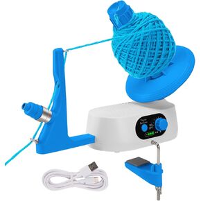 GIATAISH Rechargeable Portable Electric Yarn Winder,Upgraded Design for 10 oz Large Capacity,Stepless Speed Control Automatic Yarn Spinning Machine Ideal for Crochet Enthusiasts - Gray