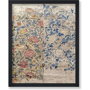 ملصق Master Vintage William Morris Poster - Retro Rose Print - Flower Pattern - Bird & Floral Art - Office Office أو Flower Shop Decor - 8x10 Art Wall Art