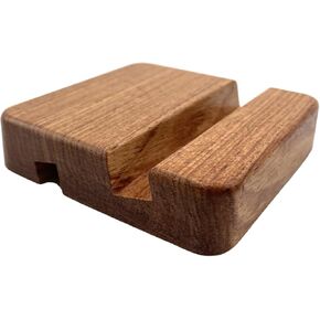 Rose Wood Phone Stand Square Sebody Slot Slot Sloy Plost Stand for Desk-Properable Wood Phone حامل للسرير متوافق مع iPhone 16 15 14 13 Pro Max 12 Smart Office Office Aealthetic Desk Assistories