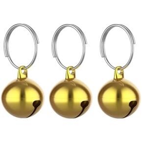 Skypia Round Dog Bells Dog Charm Bells Prendant ، 3 PCS Atti-Lost Training Bells for Affts ، مناسبة لإكسسوارات قلادة الحيوانات الأليفة 1/2 بوصة