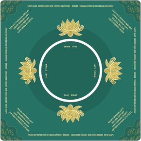 Premium Mahjong Mat - 3.8mm Thickened Noise Reduction Mahjong Mat for Table, 31.5x31.5 Inch Non-Slip Table Mat for Poker Card Board & Tile Games, Dominoes