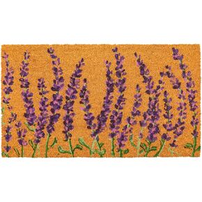 Juvale Lavender Door Mat – Welcome Mat for Front Door, Indoor, Outdoor, Entryway Welcome Rug for Patio, Porch – Coco Coir Doormat (17x30 inches)