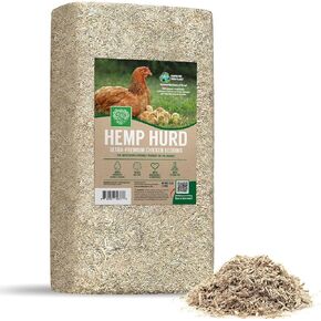 Small Pet Select Hemp HURD Ultra-Premium Chicken Bedding, Biodegradable Chicken Coop Animal Bedding, Eco Friendly Odor Control, 18 lb