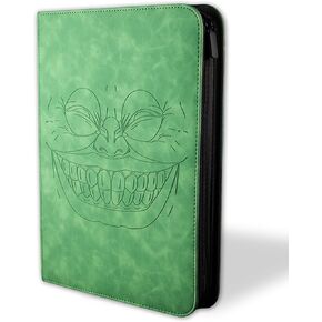 SleeveChief Greed Premium Trading Card Binder | 360 Pockets, Zipper Closure, Water-Resistant | Compatible with Yu-Gi-Oh, Magic The Gathering and More | Premium PU Leather & Double-Sided Pages