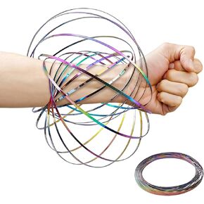 Flow Ring Spinner Arm Toy, 5.1" Colorful Changing Fidget Flow Toy Infinity Loop Hand Rings Stress Relief & Fun Flow Toys for Kids and Adults