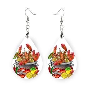 Crawfish Boil Earrings for Women - Crawfish Party Apperal