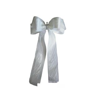 Bowfancyfl First Compleion Bow for Topism White Bow for Girls