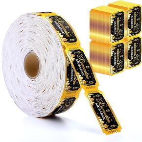 Cholemy 1000 Pcs Movie Tickets Roll Movie Night Party Invitations Carnival Raffle Tickets Numbered Card Events Door Prizes Drinks Entry for Theater Theme Birthday Party Favors Supplies (Movie Night)