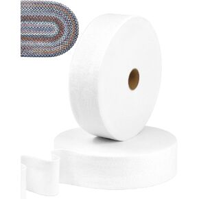 FIVEIZERO 2 Roll Jelly Roll Batting Strip - 2 1/2 Inch Polyester Blend Batting Roll, 70 Yards for Jelly Roll Rugs, Throw Rugs, Braided Rugs, Quilts & Sewing Projects, 1mm
