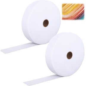 2 Pack Batting Strip for Jelly Roll Fabric, 2 1/4 Inch Cotton Blend Fleece Strip Total 100 Yards Quilt Batting for Jelly Roll Rugs Quilting Clearance, Braided Throw Rugs Tube Maker Upholstery Project