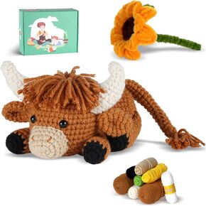مجموعة Gipony Crochet Kit للمبتدئين ، مجموعات الحيوانات الكروشيه ، مجموعة الكروشيه للمبتدئين ، تعلم الكروشيه مع دروس الفيديو خطوة بخطوة ، مجموعة الكروشيه المبتدئين للبالغين (الباندا)